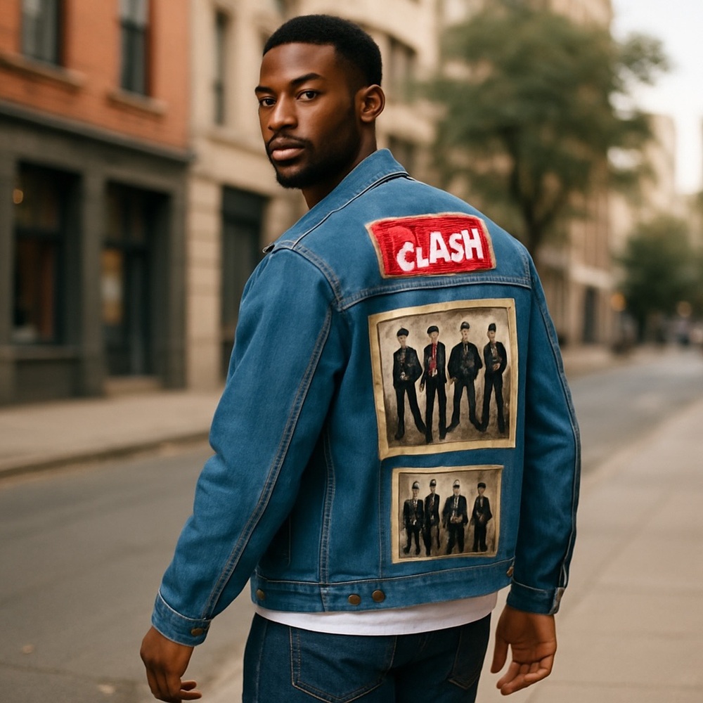 Vintage Levi’s XL Denim Trucker Jacket | The Clash| Rare 80s/90s Distressed - Picture 3 of 10